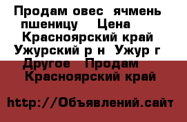 Продам овес, ячмень, пшеницу. › Цена ­ 1 - Красноярский край, Ужурский р-н, Ужур г. Другое » Продам   . Красноярский край